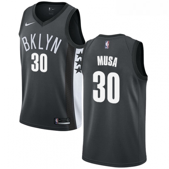 Womens Nike Brooklyn Nets 30 Dzanan Musa Swingman Gray NBA Jersey Statement Edition