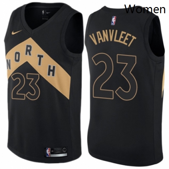 Womens Nike Toronto Raptors 23 Fred VanVleet Swingman Black NBA Jersey City Edition