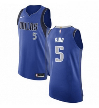 Womens Nike Dallas Mavericks 5 Jason Kidd Authentic Royal Blue Road NBA Jersey Icon Edition