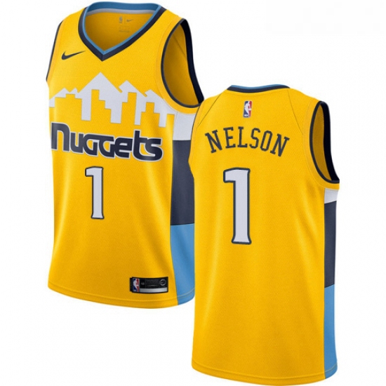 Womens Nike Denver Nuggets 1 Jameer Nelson Authentic Gold Alternate NBA Jersey Statement Edition