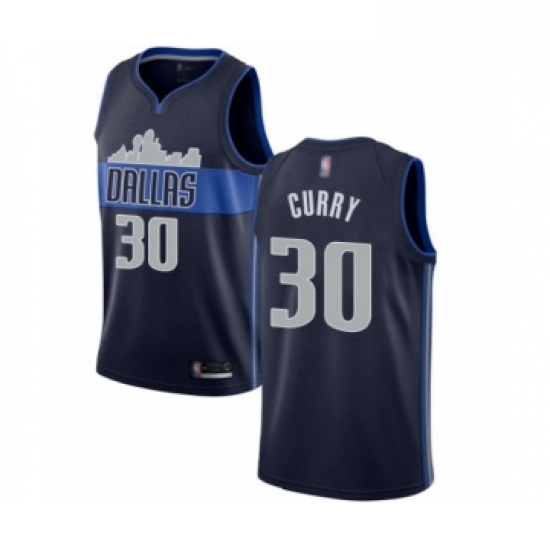 Womens Dallas Mavericks 30 Seth Curry Swingman Navy Blue Basketball Jersey Statement Edition