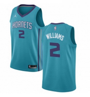 Womens Nike Jordan Charlotte Hornets 2 Marvin Williams Swingman Teal NBA Jersey Icon Edition