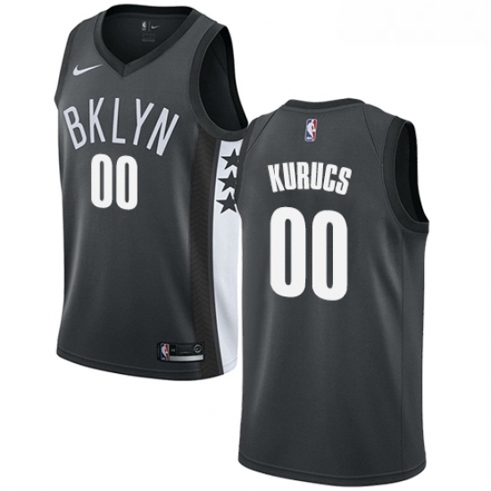 Womens Nike Brooklyn Nets 00 Rodions Kurucs Swingman Gray NBA Jersey Statement Edition