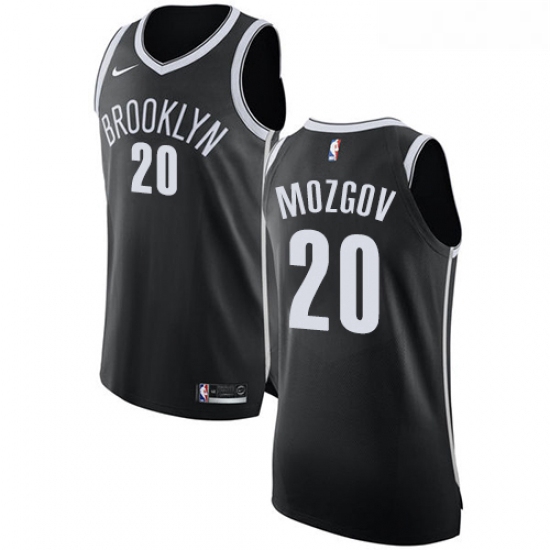Womens Nike Brooklyn Nets 20 Timofey Mozgov Authentic Black Road