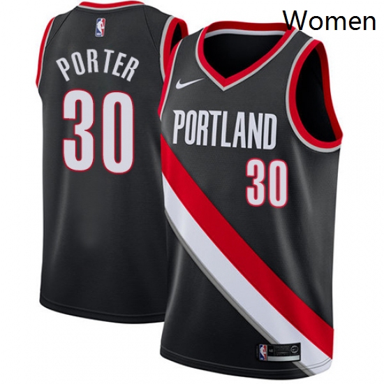 Womens Nike Portland Trail Blazers 30 Terry Porter Swingman Blac