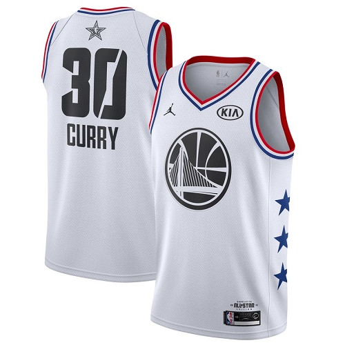 Warriors #30 Stephen Curry White Basketball Jordan Swingman 2019