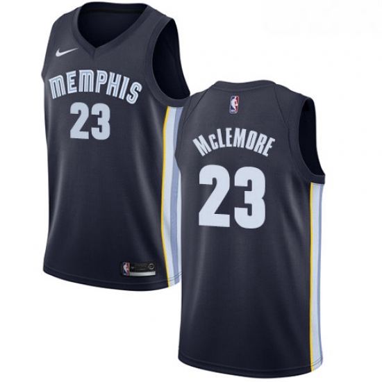 Womens Nike Memphis Grizzlies 23 Ben McLemore Swingman Navy Blue Road NBA Jersey Icon Edition