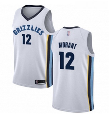 Womens Nike Memphis Grizzlies 12 Ja Morant White NBA Swingman As