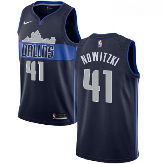 Womens Nike Dallas Mavericks 41 Dirk Nowitzki Swingman Navy Blue