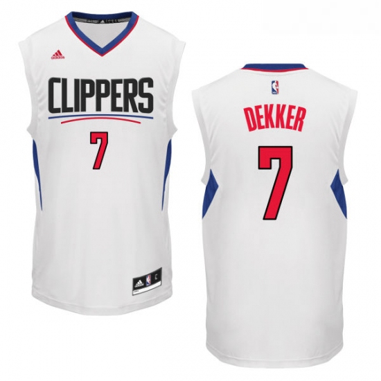Womens Adidas Los Angeles Clippers 7 Sam Dekker Authentic White 