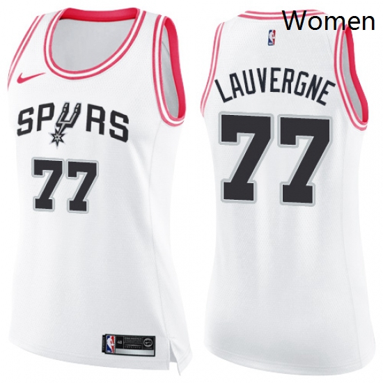 Womens Nike San Antonio Spurs 77 Joffrey Lauvergne Swingman Whit