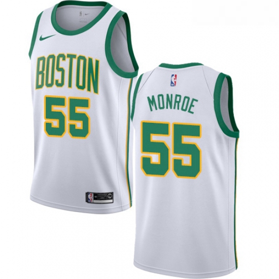 Womens Nike Boston Celtics 55 Greg Monroe Swingman White NBA Jersey City Edition