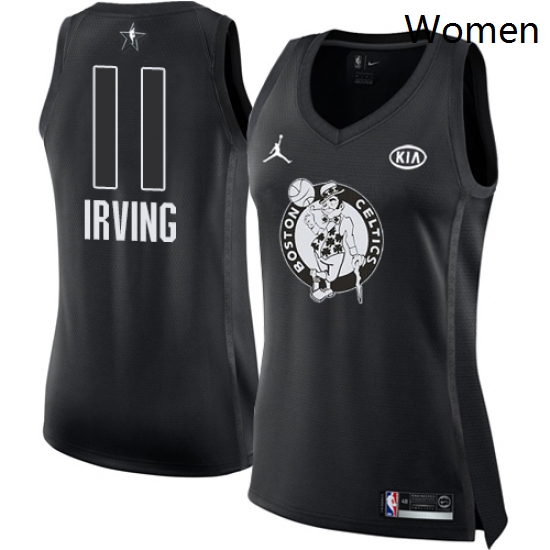 Womens Nike Jordan Boston Celtics 11 Kyrie Irving Swingman Black