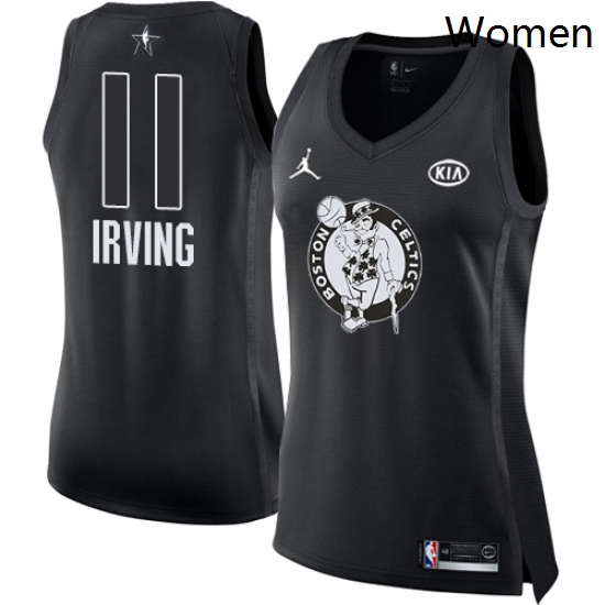 Womens Nike Jordan Boston Celtics 11 Kyrie Irving Swingman Black 2018 All Star Game NBA Jersey