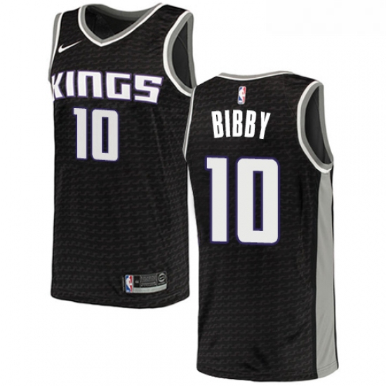 Womens Nike Sacramento Kings 10 Mike Bibby Swingman Black NBA Jersey Statement Edition