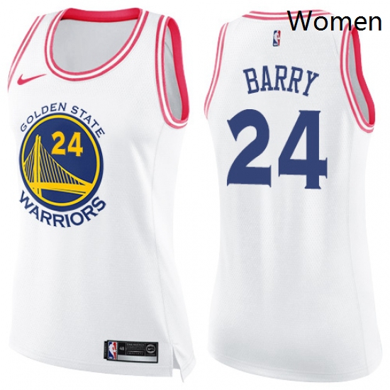 Womens Nike Golden State Warriors 24 Rick Barry Swingman WhitePi
