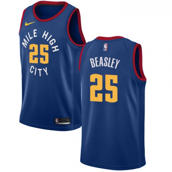 Womens Nike Denver Nuggets 25 Malik Beasley Swingman Light Blue Alternate NBA Jersey Statement Editi