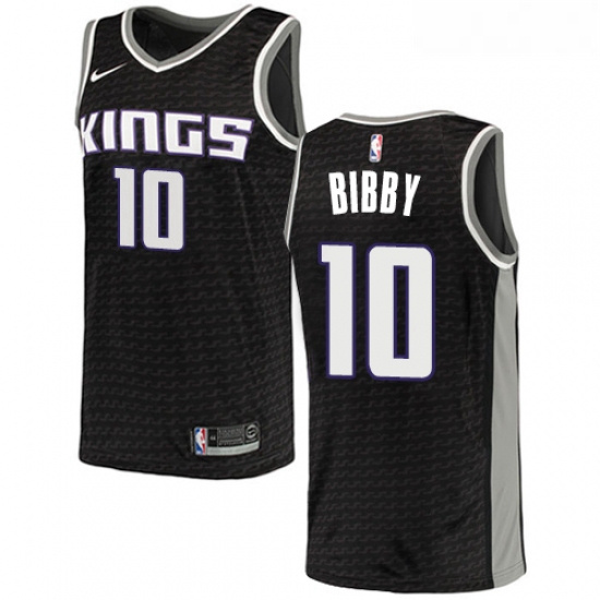 Womens Nike Sacramento Kings 10 Mike Bibby Authentic Black NBA J