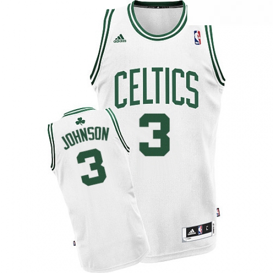 Youth Adidas Boston Celtics 3 Dennis Johnson Swingman White Home NBA Jersey