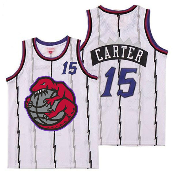 Raptors 15 Vince Carter White Retro Jersey