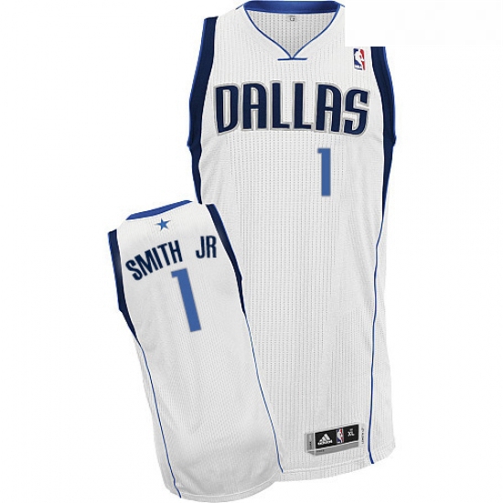 Youth Adidas Dallas Mavericks 1 Dennis Smith Jr Authentic White Home NBA Jersey