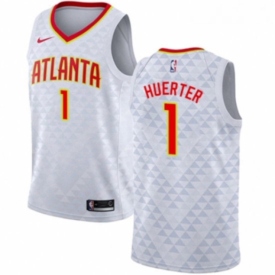 Youth Nike Atlanta Hawks 1 Kevin Huerter Swingman White NBA Jersey Association Edition