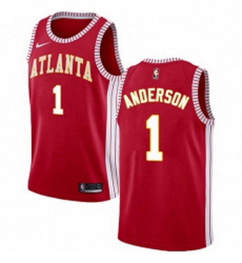 Youth Nike Atlanta Hawks 1 Justin Anderson Swingman Red NBA Jersey Statement Edition