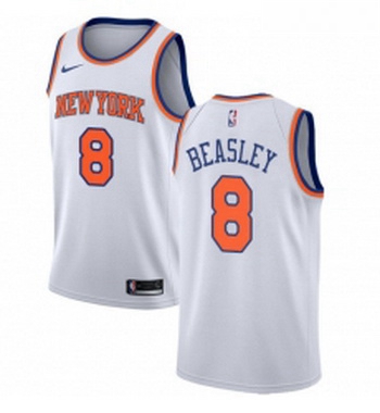 Youth Nike New York Knicks 8 Michael Beasley Swingman White NBA Jersey Association Edition