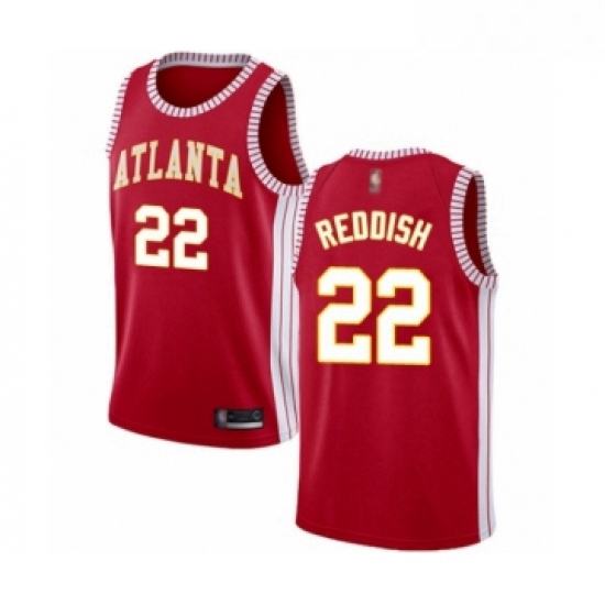 Youth Atlanta Hawks 22 Cam Reddish Swingman Red Basketball Jersey Statement Edition