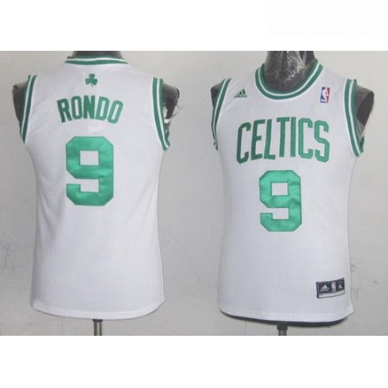 Celtics 9 Rajon Rondo White Stitched Youth NBA Jersey