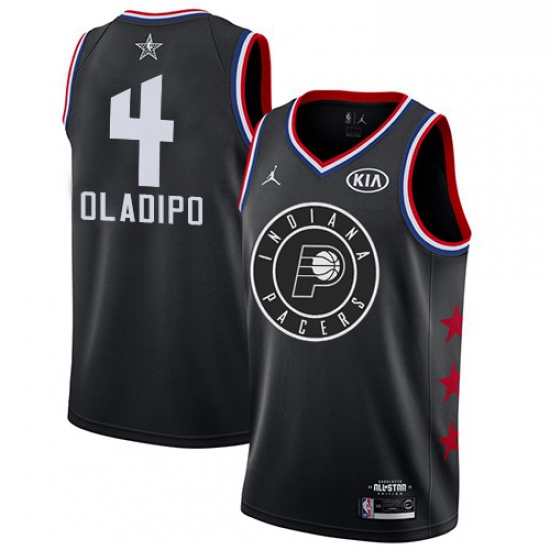 Womens Nike Indiana Pacers 4 Victor Oladipo Black NBA Jordan Swingman 2019 All Star Game Jersey