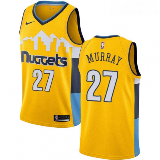 Womens Nike Denver Nuggets 27 Jamal Murray Swingman Gold Alternate NBA Jersey Statement Edition