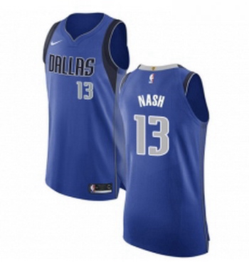 Womens Nike Dallas Mavericks 13 Steve Nash Authentic Royal Blue Road NBA Jersey Icon Edition