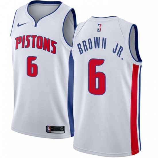 Womens Nike Detroit Pistons 6 Bruce Brown Jr Swingman White NBA Jersey Association Edition