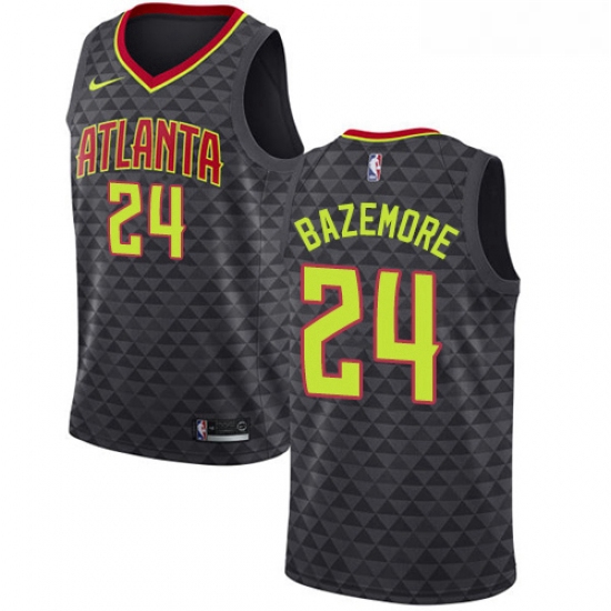 Womens Nike Atlanta Hawks 24 Kent Bazemore Swingman Black Road N