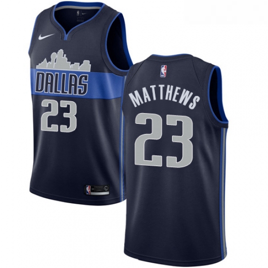 Womens Nike Dallas Mavericks 23 Wesley Matthews Authentic Navy B
