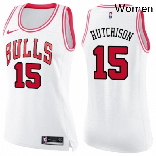 Womens Nike Chicago Bulls 15 Chandler Hutchison Swingman WhitePi