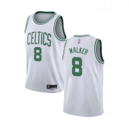 Womens Boston Celtics 8 Kemba Walker Swingman White Basketball Jersey Association Edition