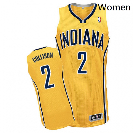 Womens Adidas Indiana Pacers 2 Darren Collison Authentic Gold Al