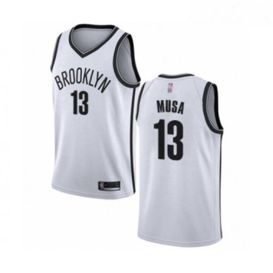 Womens Brooklyn Nets 13 Dzanan Musa Swingman White Basketball Je