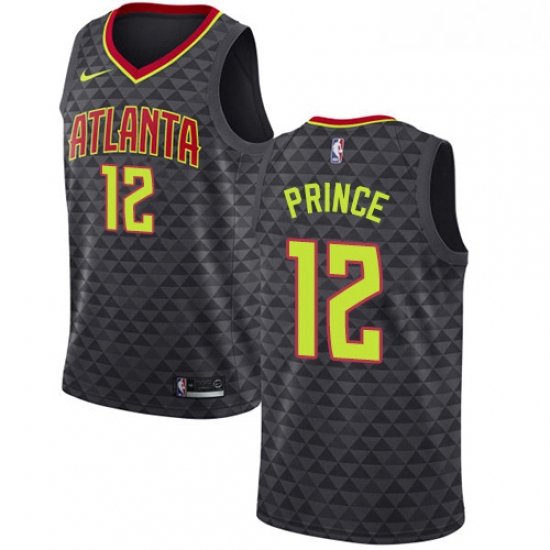 Womens Nike Atlanta Hawks 12 Taurean Prince Authentic Black Road NBA Jersey Icon Edition