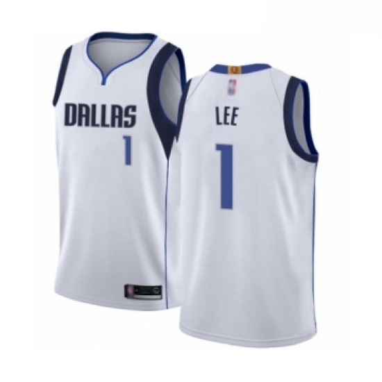 Womens Dallas Mavericks 1 Courtney Lee Authentic White Basketball Jersey Association Edition