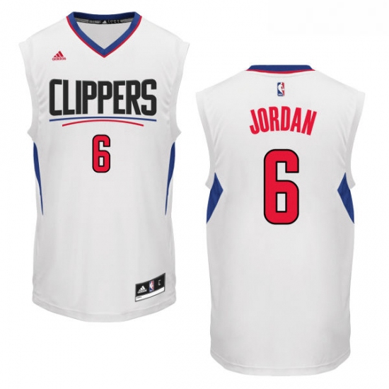 Womens Adidas Los Angeles Clippers 6 DeAndre Jordan Authentic White Home NBA Jersey