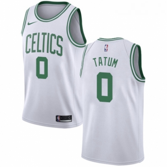 Womens Nike Boston Celtics 0 Jayson Tatum Swingman White NBA Jersey Association Edition