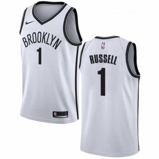 Womens Nike Brooklyn Nets 1 DAngelo Russell Swingman White NBA J