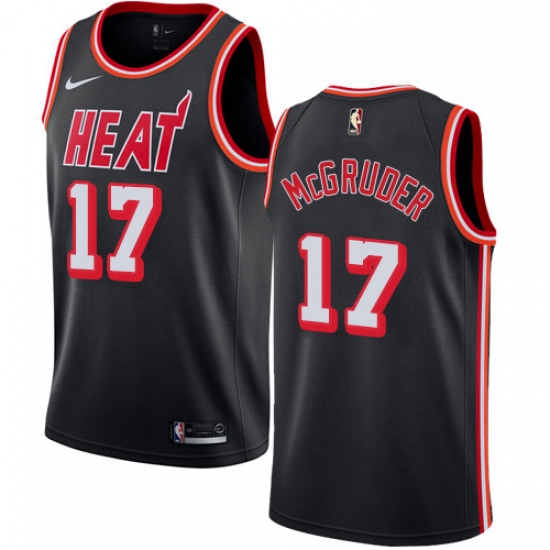 Womens Nike Miami Heat 17 Rodney McGruder Swingman Black Fashion Hardwood Classics NBA Jersey