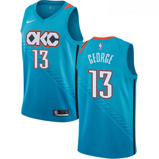 Womens Nike Oklahoma City Thunder 13 Paul George Swingman Turquo