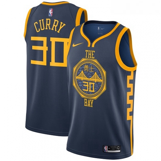 Womens Nike Golden State Warriors 30 Stephen Curry Swingman Navy