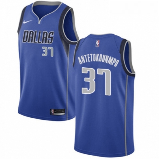 Womens Nike Dallas Mavericks 37 Kostas Antetokounmpo Swingman Royal Blue Road NBA Jersey Icon Editio