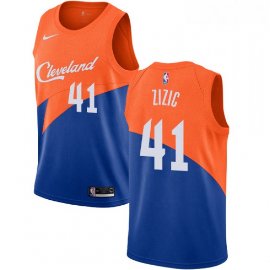 Womens Nike Cleveland Cavaliers 41 Ante Zizic Swingman Blue NBA Jersey City Edition